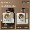 Ba lô thú cưng Moorpet trong suốt, thoáng khí, gập lại - Dùng cho mèo 10kg, chó 8kg, giảm còn 250k 2