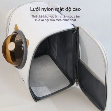 Ba lô thú cưng Moorpet trong suốt, thoáng khí, gập lại - Dùng cho mèo 10kg, chó 8kg, giảm còn 250k
