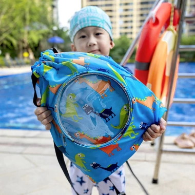 Ba lô vải dây rút POPO chống thấm nước, đựng đồ khô ướt khi đi bơi cho bé 4