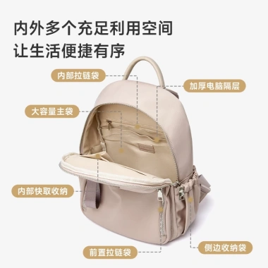 Ba lô vải Oxford Moyyi cho nữ - Túi nhỏ nhẹ, thiết kế du lịch, 804.354₫
