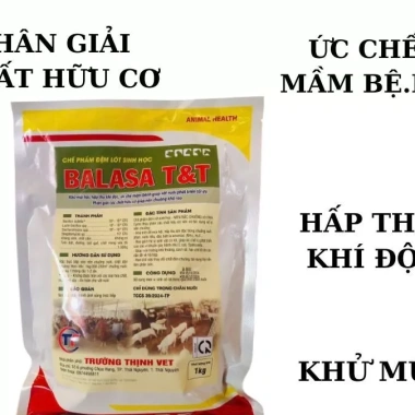 Baa La Sa 1kg Men rắc chuồng khử mùi hôi, hấp thụ khí độc, bảo sinh gia súc