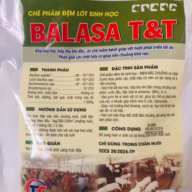 Baa La Sa 1kg Men rắc chuồng khử mùi hôi, hấp thụ khí độc, bảo sinh gia súc 3