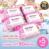 BABY TATTOO Combo 5 Khăn Giấy Ướt Cao Cấp Không Mùi 80 Miếng Giá 295.000 VND 2