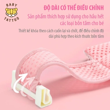 Baby Tattoo Đệm Lót Bồn Tắm Lưới Tôm Ong Khoa 5 Chiều – Bảo Vệ Cột Sống, 225.000₫ 3