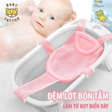 Baby Tattoo Đệm Lót Bồn Tắm Lưới Tôm Ong Khoa 5 Chiều – Bảo Vệ Cột Sống, 225.000₫ 10