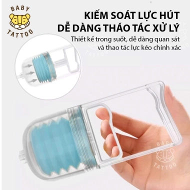 BABY TATTOO Dụng Cụ Hút Dịch Mũi Keo Tay Kiểm Soát Lực, Đầu Hũ Silicone Mềm An Toàn Cho Bé Giá ưu đãi 369.000₫ 2
