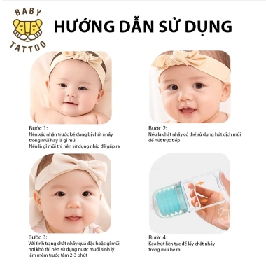 BABY TATTOO Dụng Cụ Hút Dịch Mũi Keo Tay Kiểm Soát Lực, Đầu Hũ Silicone Mềm An Toàn Cho Bé Giá ưu đãi 369.000₫ 3