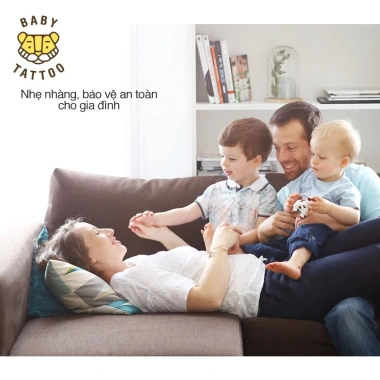 BABY TATTOO Khăn Giấy Ướt Côn 50 Tờ - Diệt Khuẩn, An Toàn Cho Bé, Giá 59.000 VND