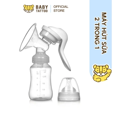 BABY TATTOO Máy Hút Sữa Cầm Tay + Bình Sữa 2 trong 1 - An toàn, Không Đau Rát, Kích Sữa Nhanh - Giá 325.000₫