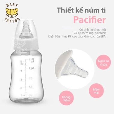 BABY TATTOO Máy Hút Sữa Cầm Tay + Bình Sữa 2 trong 1 - An toàn, Không Đau Rát, Kích Sữa Nhanh - Giá 325.000₫