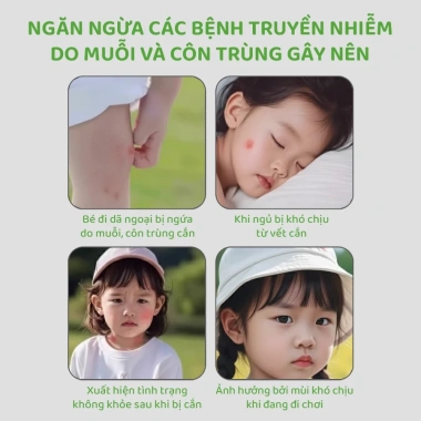 BABY TATTOO Miếng Dán Chống Muỗi Côn Trùng Nâng Cấp Dài, Hương Thảo Dược Nhẹ Nhàng, 1 Hộp 8 Miếng - Giá ưu đãi 190.000 VND