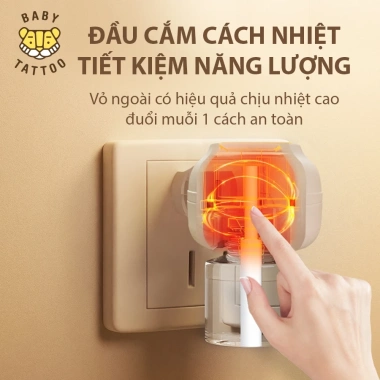 BABY TATTOO Tinh Dầu Đuổi Muỗi Không Khói Không Mùi Bé Chống Muỗi Tuyệt Đối 5