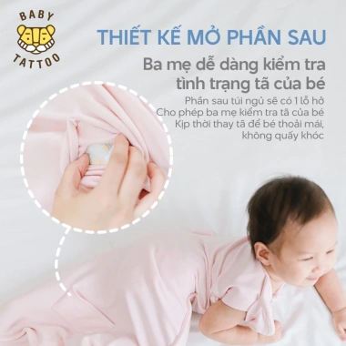 BABY TATTOO Túi Ngủ Nhộng Chũn 0-2 tuổi ủ Kén Dây Ngủ Chống Giật Mình 1.09 Triệu