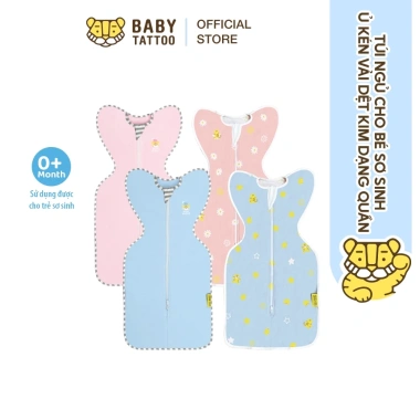 BABY TATTOO Túi Ngủ Nhộng Chũn Ủ Kén Vải Dệt Kim Quấn Bé 0‑12 Tháng 650.000₫