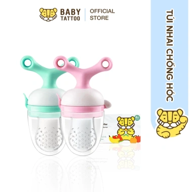 BABY TATTOO Túi Nhai Ăn Dặm Silicone Chống Hóc Đầu Ti Cho Bé 4 Tháng – Giá 110k