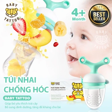 BABY TATTOO Túi Nhai Ăn Dặm Silicone Chống Hóc Đầu Ti Cho Bé 4 Tháng – Giá 110k