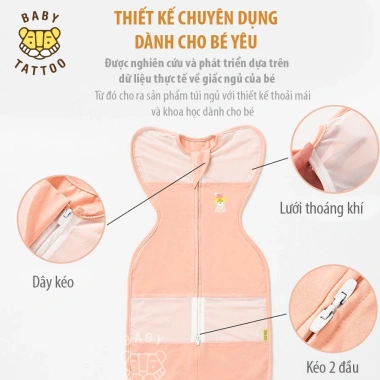 BABY TATTOO Túi Nhộng Chũn ủ Ké Vải Thoáng Khí bé 0-12 Tháng - 690.000₫