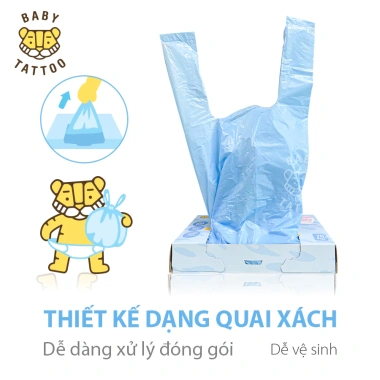 BABY TATTOO Túi Rác Đứng Tã Bím Hương Phấn Thơm - Hộp 70 Túi Giá 125.000₫