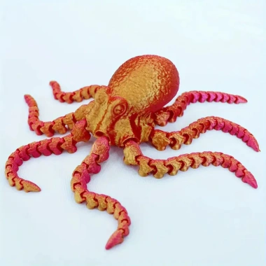 Bạch Tuộc 3D 19/27cm Khớp Linh Hoạt - Trang Trí Bàn Văn Phòng, Nhà & Đồ Chơi, Quà Tặng Lý Tưởng 8