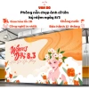 Backdrop chụp ảnh Quốc Tế Phụ Nữ 8/3 cỡ lớn - In bạt chống nước, giảm còn 160k