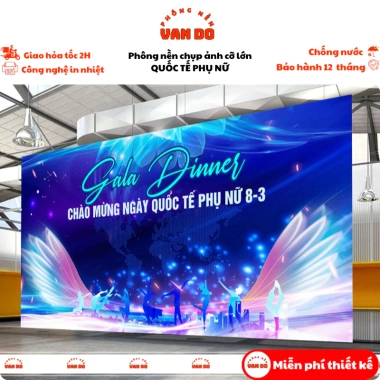 Backdrop chụp ảnh Quốc Tế Phụ Nữ 8/3 cỡ lớn - In bạt chống nước, giảm còn 160k