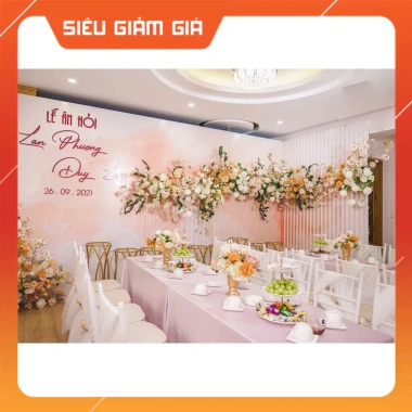 Backdrop Phông Nền Đám Cưới Cỡ Lớn - Thiết Kế Theo Yêu Cầu, Free Thiết Kế, In Mọi Kích Thước