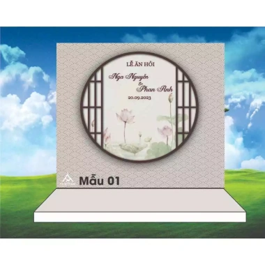Backdrop Phông Nền Đám Cưới Cỡ Lớn - Thiết Kế Theo Yêu Cầu, Free Thiết Kế, In Mọi Kích Thước
