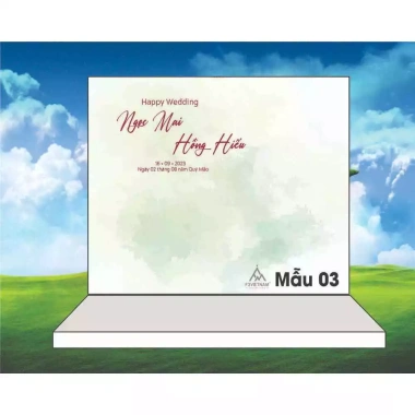 Backdrop Phông Nền Đám Cưới Cỡ Lớn - Thiết Kế Theo Yêu Cầu, Free Thiết Kế, In Mọi Kích Thước