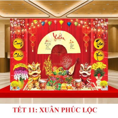 Backdrop Size 4M Trang Trí Chụp Ảnh Lễ Tết Vải In Màu Nét Đa Mẫu - 149k 8
