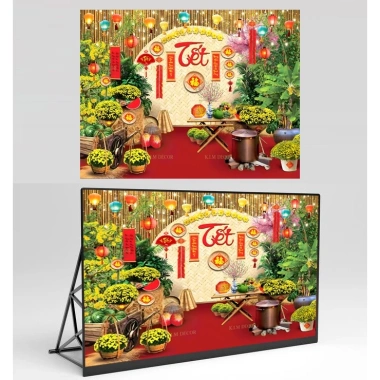 Backdrop Size 4M Trang Trí Chụp Ảnh Lễ Tết Vải In Màu Nét Đa Mẫu - 149k 9