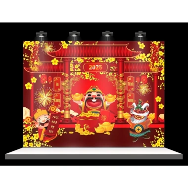 Backdrop Tết 2.026 - Phông nền trang trí, tranh vải treo tường, chỉ 75.000 VNĐ