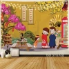 Backdrop Tết 2.026 - Tranh vải chúc mừng năm mới, không gian sự kiện rộn ràng, chỉ 85.000₫ 4