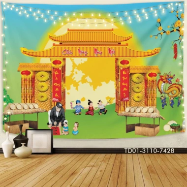 Backdrop Tết 2.026 - Tranh vải chúc mừng năm mới, không gian sự kiện rộn ràng, chỉ 85.000₫ 9 Backdrop Tết 2.026 - Tranh vải chúc mừng năm mới, không gian sự kiện rộn ràng, chỉ 85.000₫ 9