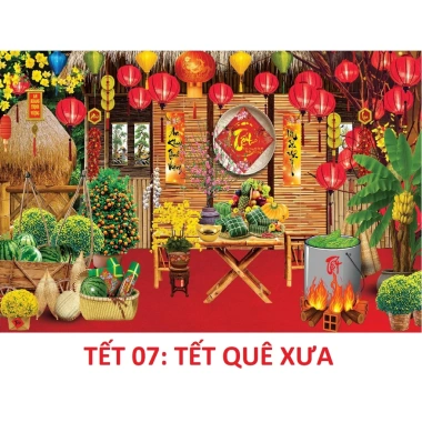 Backdrop tranh vải Tết Bính Ngọ 2.026 PROMAN - Trang trí mầm non, trường học 148.000₫