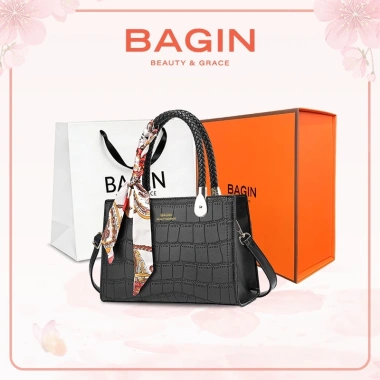 BAGIN Túi Xách Nữ Cao Cấp Phối Khăn Lụa Cổ Điển Quà Tặng Mẹ, Cô Giáo Tết 279.000₫