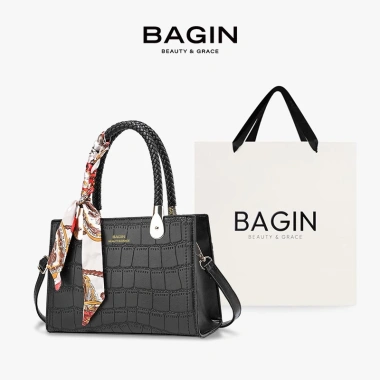 BAGIN Túi Xách Nữ Cao Cấp Phối Khăn Lụa Cổ Điển Quà Tặng Mẹ, Cô Giáo Tết 279.000₫ 10