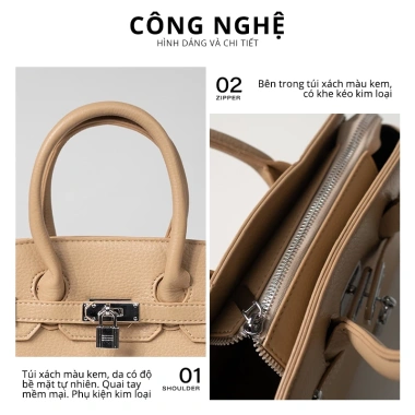 BAGIN Túi Xách Nữ Da Cao Cấp Mềm - Dây Đeo Thời Trang Công Sở, Hàng Ngày, Tết Nguyên Đán - Giảm Giá 303.020₫ 7