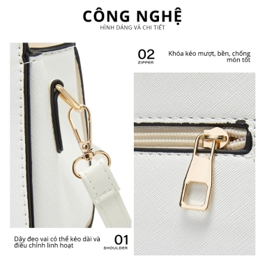 BAGIN Túi Xách Nữ Da PU, Kèm Charm, Chống Nước & Trầy, Đón Tết - 359.000₫ 7