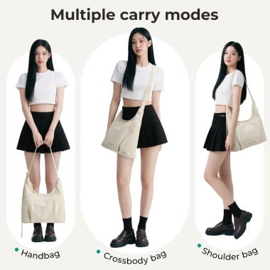 BAGSMART Túi đeo chéo dung tích lớn, chống thấm, dây đeo điều chỉnh, túi hobo 440k