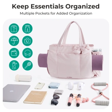 BAGSMART Túi Tote 15,6 inch Nữ Đeo Vai Baguette Khô ướt, Ngăn Laptop Du lịch & Tập luyện