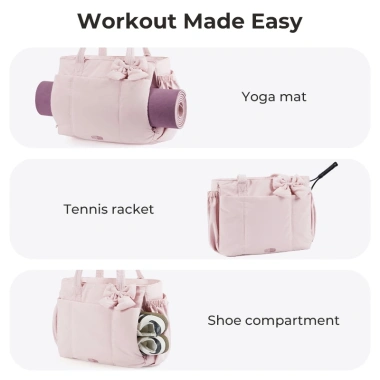 BAGSMART Túi Tote 15,6 inch Nữ Đeo Vai Baguette Khô ướt, Ngăn Laptop Du lịch & Tập luyện