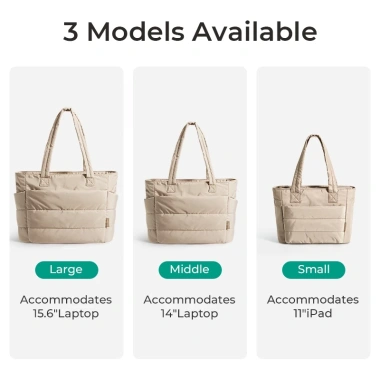 BAGSMART Túi Tote Nữ Phồng Nhẹ Có Ngăn Đeo Vai Chần Bông Du Lịch 412.500đ