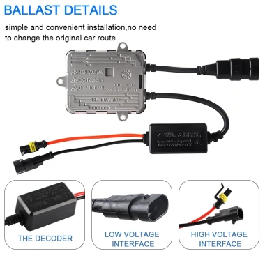 Ballast HID 12V 65W/35W/55W Xenon Slim, Thay Thế 80W, Khởi Động Nhanh