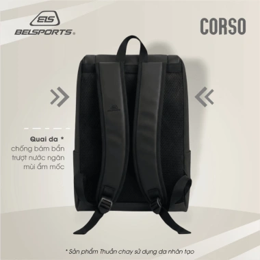 Balo Belsports CORSO BL01 Đen - Chống Sốc, Trượt Nước, Chống Bẩn, Chống Nấm Mốc, Mở Rộng Thể Tích - Giá 240k 4