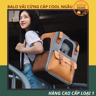 Balo big size cho thú cưng Golden Pet mẫu mới, siêu rộng, giảm giá 23% - phù hợp đi du lịch