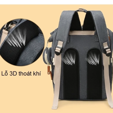 Balo bỉm sữa đa năng không thấm nước, ngăn giữ nhiệt, rộng chứa đồ, chỉ 386.000đ 3
