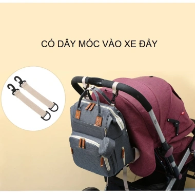 Balo bỉm sữa đa năng không thấm nước, ngăn giữ nhiệt, rộng chứa đồ, chỉ 386.000đ 8