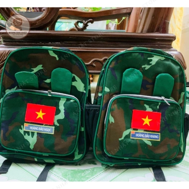 Balo Bộ Đội Quân Nhân Rằn Ri In Tên Cho Bé Mầm Non - Tiểu Học Giá 179k 4