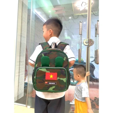 Balo Bộ Đội Quân Nhân Rằn Ri In Tên Cho Bé Mầm Non - Tiểu Học Giá 179k 8