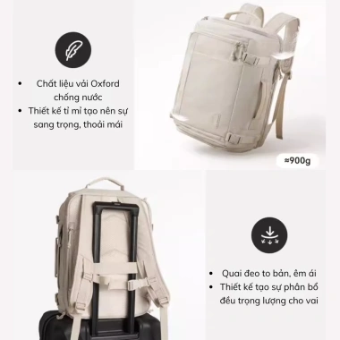 Balo cao cấp Chibava đen 28-38L, chống nước, chống xước, 10 ngăn - Siêu tiện dụng 399.000₫ 2